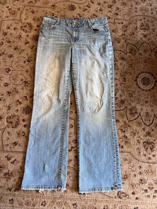 Denim - Vintage Y2K Sassoon Bootcut Jeans Light Wash Embroidered Back Pocket Faded Denim